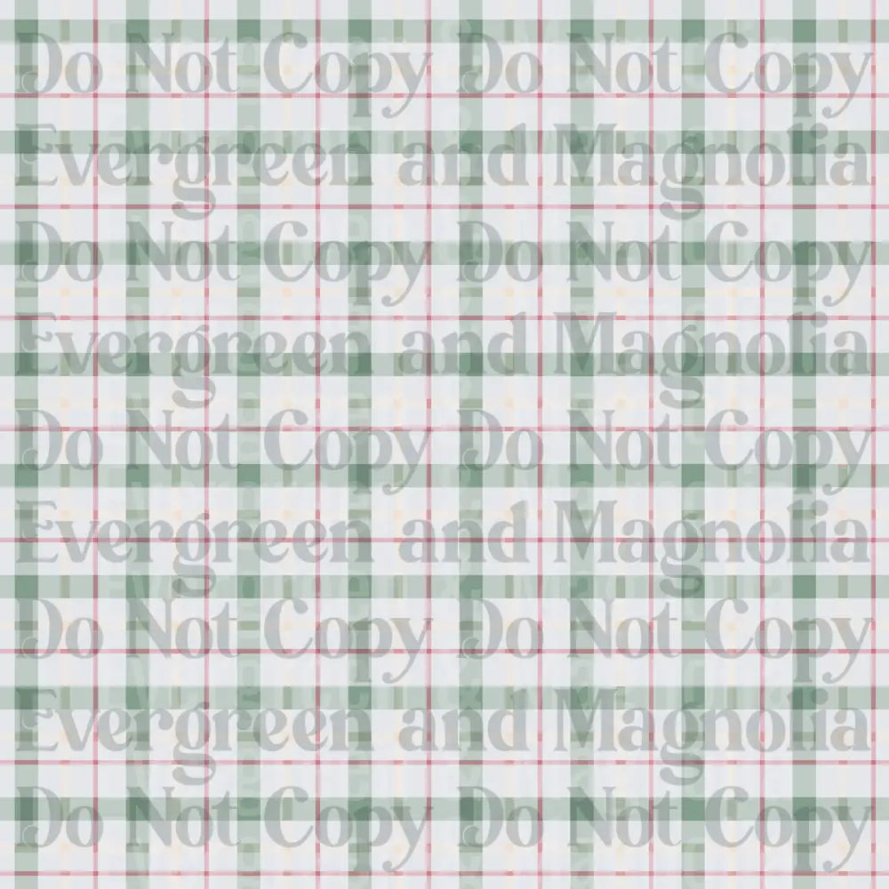 Sage Green Pink Cream Plaid Tartan Pattern
