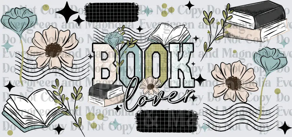 Book Lover Floral Boho Wildflowers Open Books Design