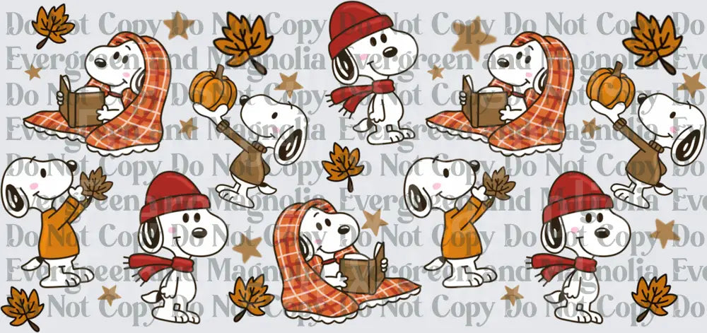 Autumn Beagle Dog Fall Leaves Pumpkin Cozy Blanket Bundle