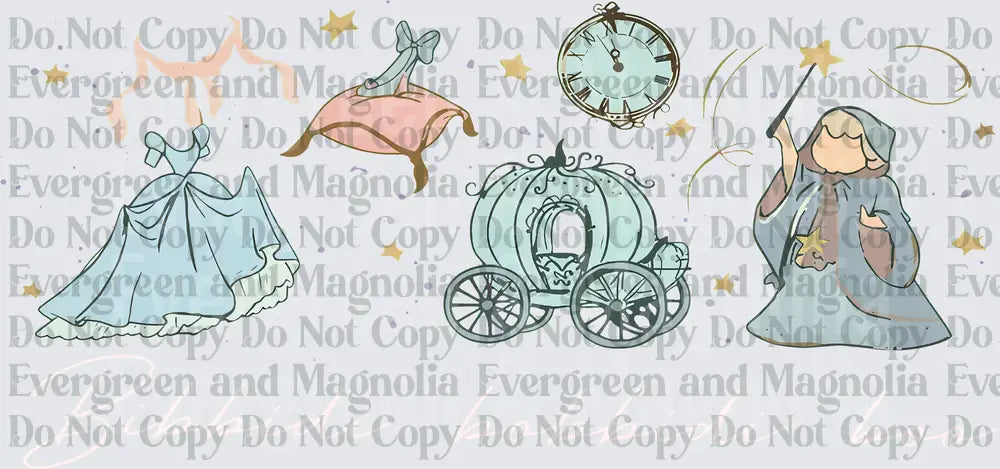 Fairy Tale Princess Gown Glass Slipper Pumpkin Carriage Magic