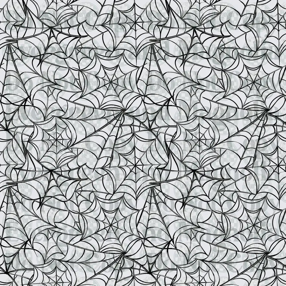 Black and White Seamless Spiderweb Pattern