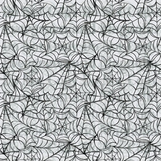 Black and White Seamless Spiderweb Pattern