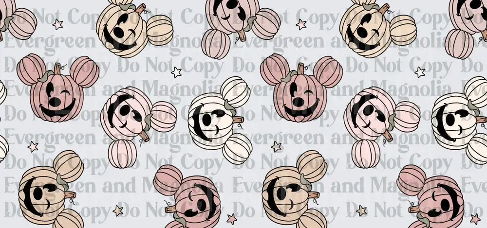 Spooky Mouse Pumpkin Jack-o-Lantern Halloween Pattern