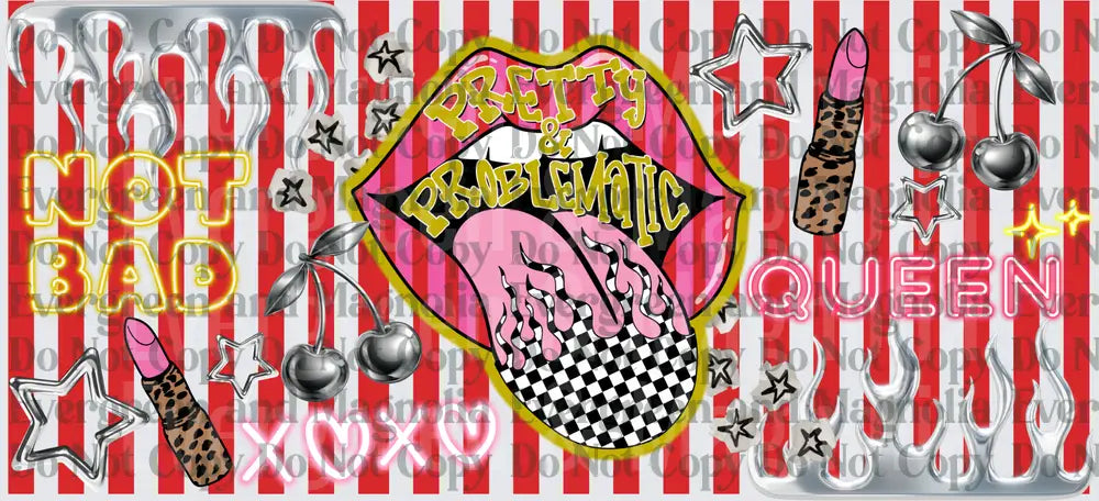 Pretty & Problematic Retro Lips Glam Y2K Mini Sheet