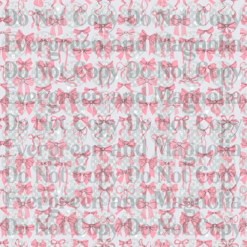 Pink Coquette Bow Ribbon Allover Pattern – Evergreen & Magnolia