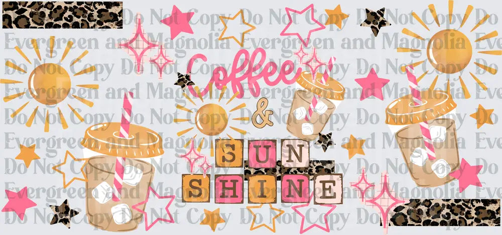 Coffee & Sunshine Iced Coffee Leopard Print Boho Cup Wrap