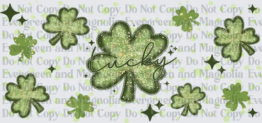 Lucky Glitter Shamrock St. Patrick's Day Clover Wrap