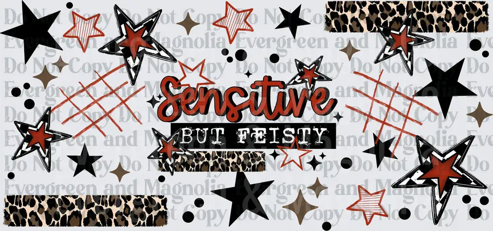 Sensitive But Feisty Stars Leopard Print Graphic Design