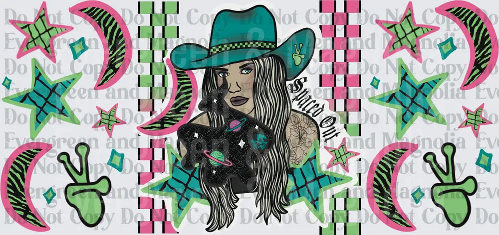 Spaced Out Cosmic Cowgirl Retro Y2K Wrap