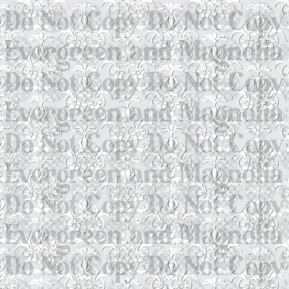 Elegant Fleur De Lis Damask Repeat Pattern Light Gray