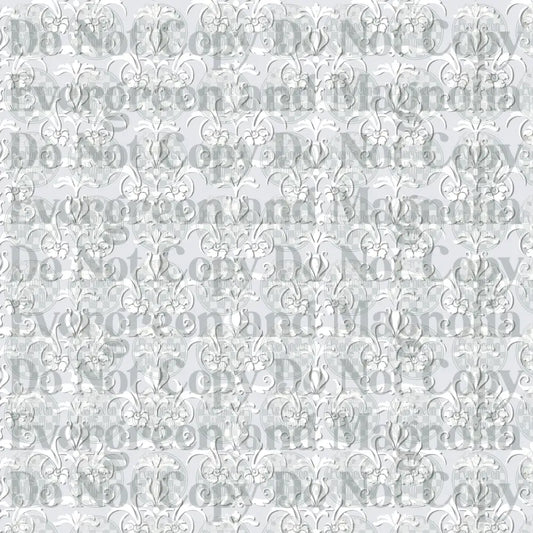 Elegant Fleur De Lis Damask Repeat Pattern Light Gray