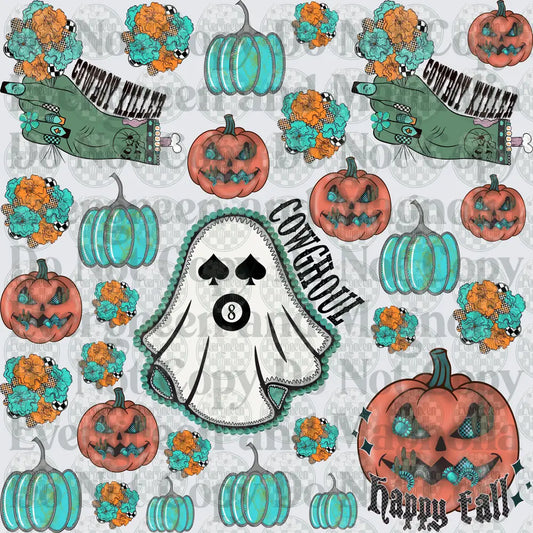 Cowghoul Cowboy Killer Happy Fall Halloween Gang Sheet