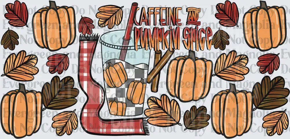 Caffeine and Pumpkin Spice Fall Iced Coffee Wrap