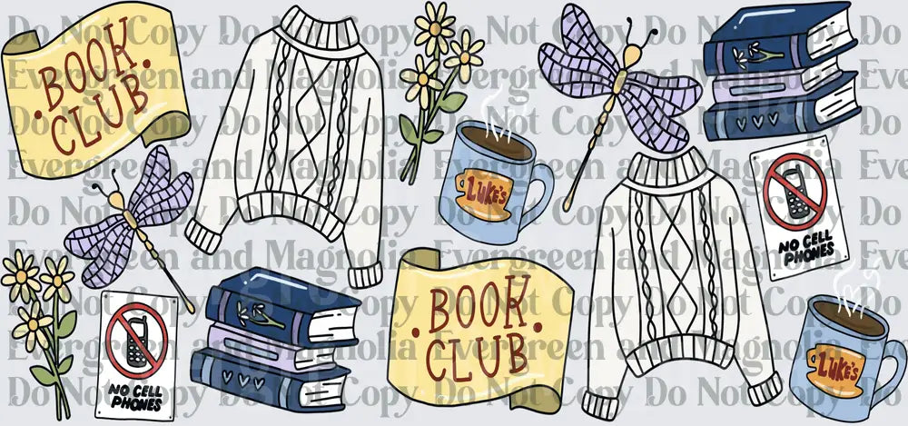 Cozy Book Club Diner Coffee Mug No Cell Phones Bundle