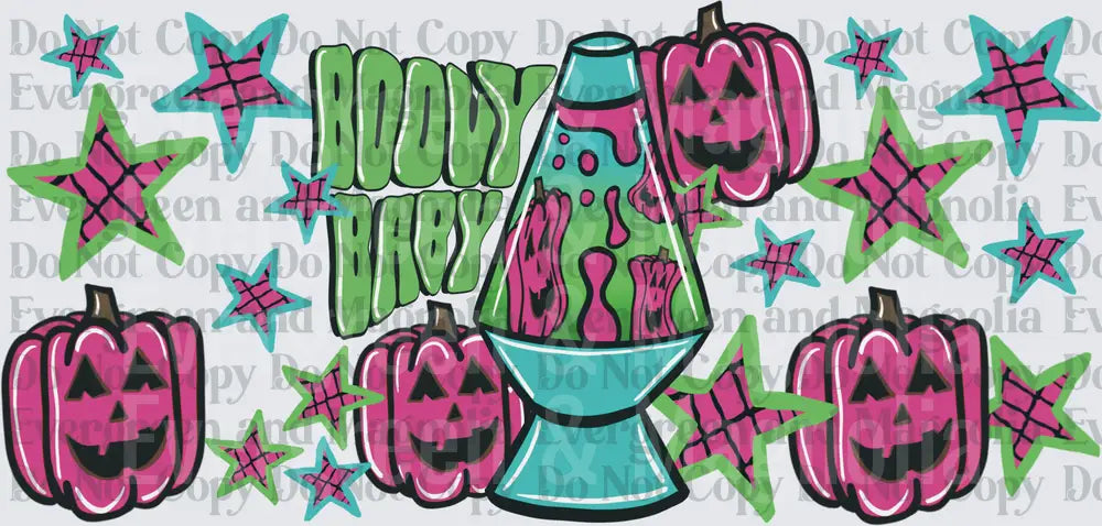 Boody Baby Halloween Lava Lamp Jack-O-Lantern Stars
