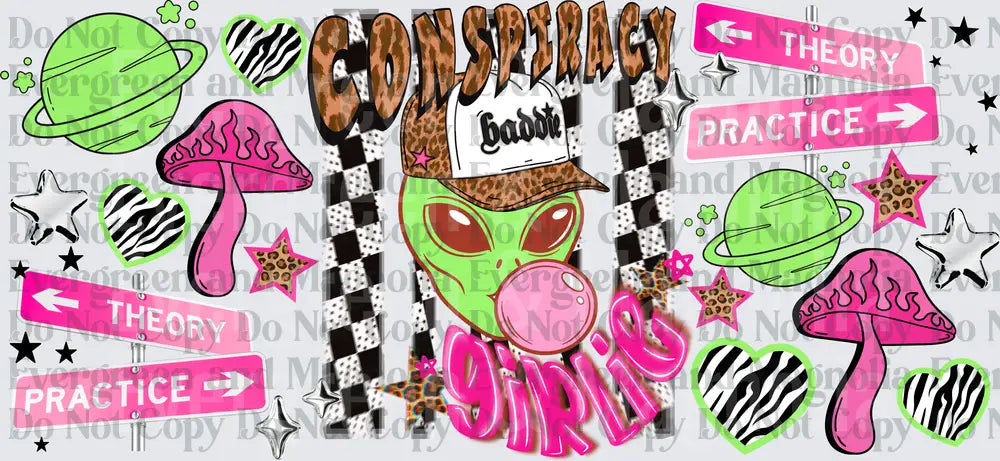Conspiracy Baddie Girlie Alien Bubblegum Y2K Retro Design