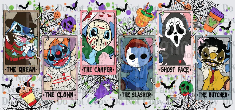 Halloween Horror Cards Blue Alien Villain Tarot Collection