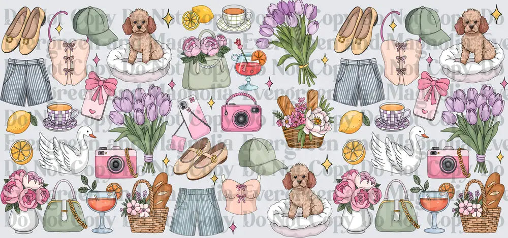 Coquette Aesthetic Collage Floral Fashion Doodles