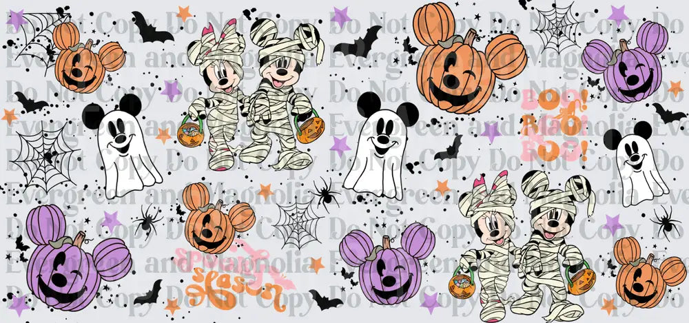 Spooky Season Mummy Mouse Halloween Wrap