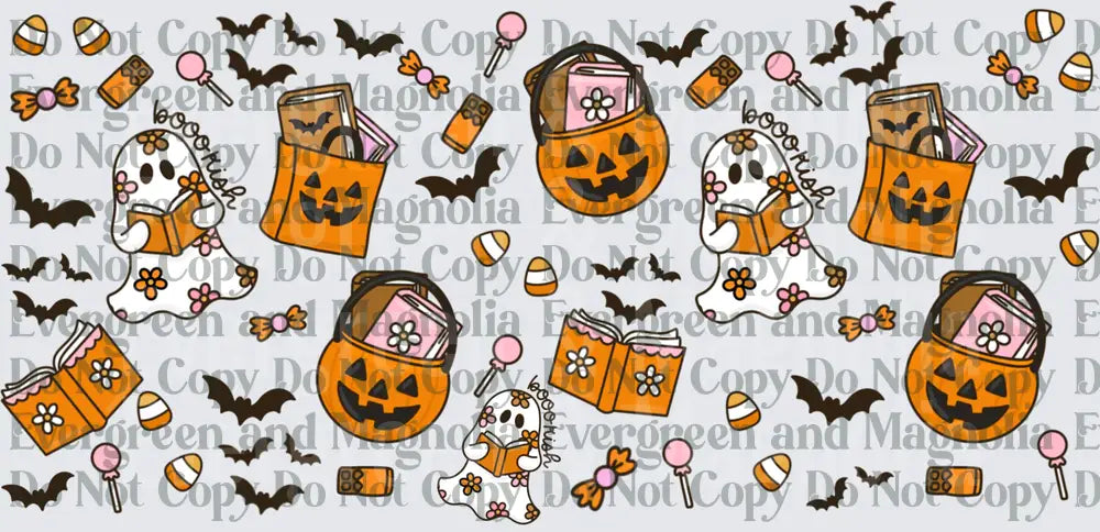 Halloween Bookreader Ghost Pumpkin Bag Candy Pattern
