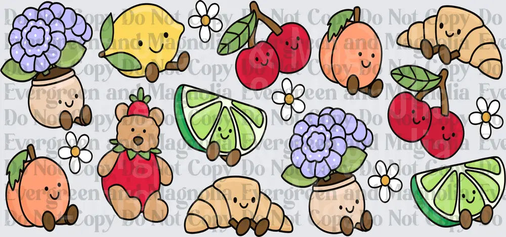 Kawaii Cute Fruit Floral Bear
