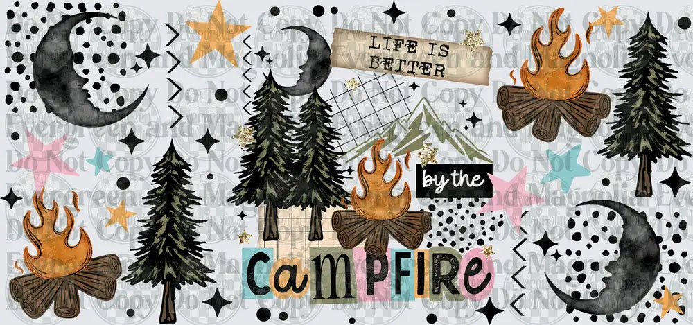 Life Is Better By The Campfire Camping Collage