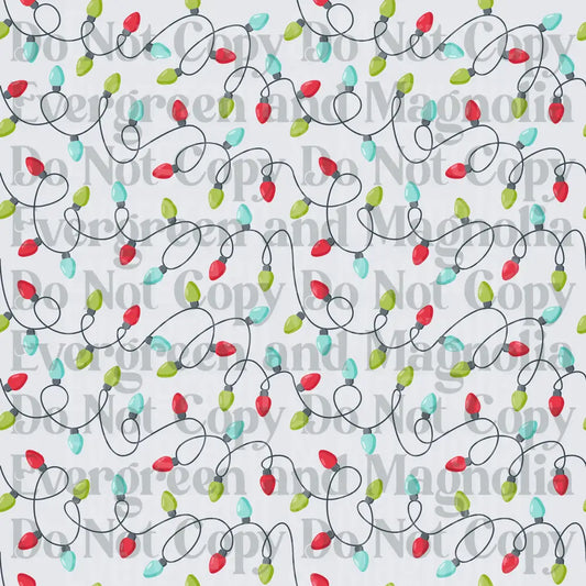 Tangled Christmas Lights Colorful Holiday Pattern