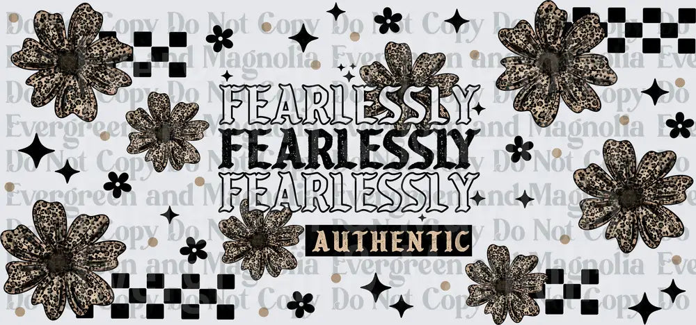 Fearlessly Authentic Leopard Floral Checkered Design