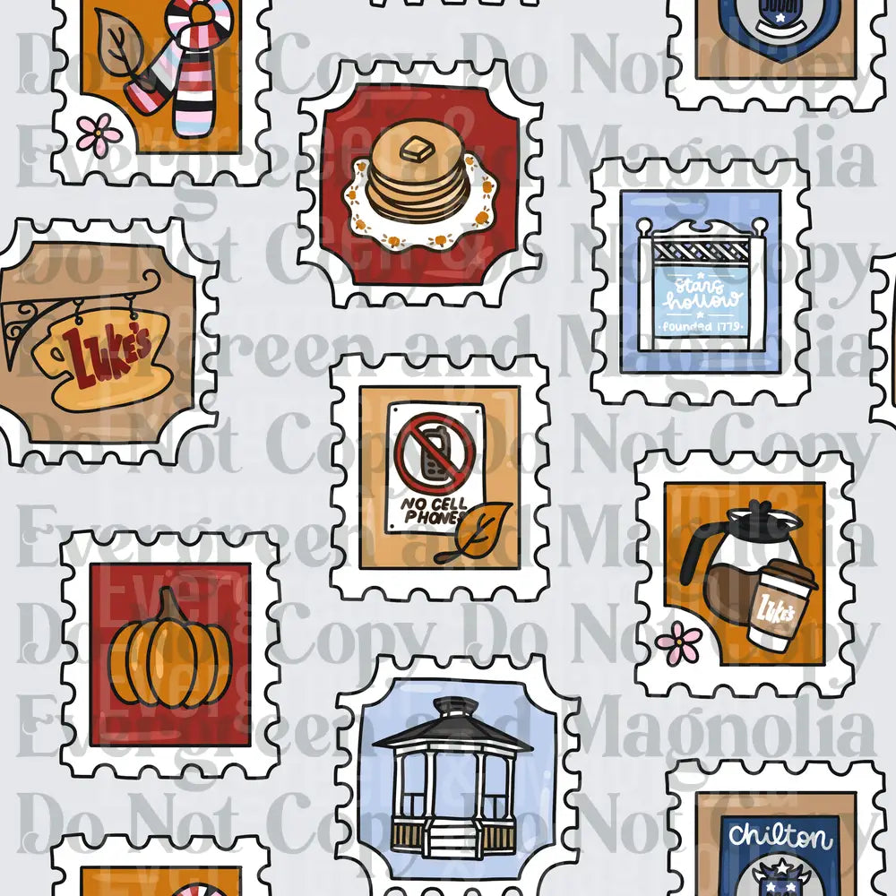 Gilmore Girls Stars Hollow Postage Stamp Collection