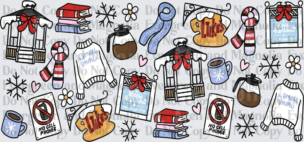 Cozy Winter Town Diner Icons