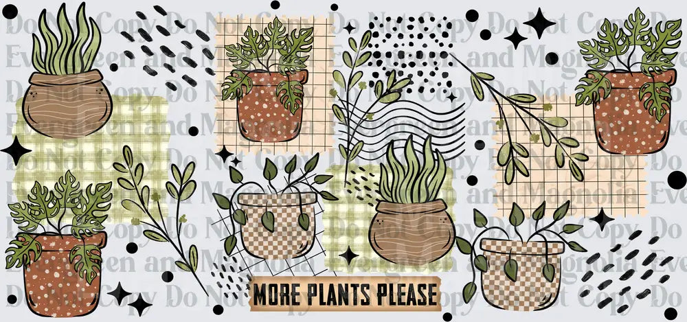 More Plants Please Boho Houseplant Collage