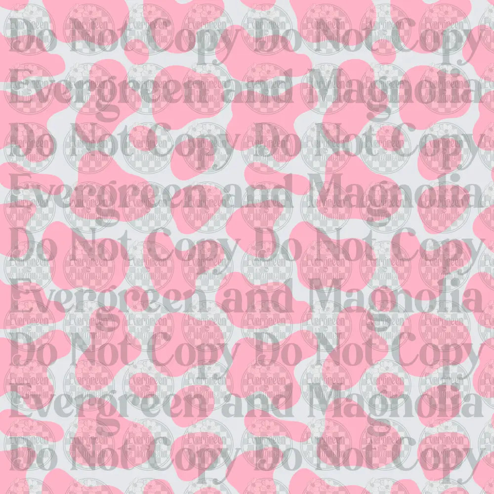 Pink and White Cow Print Pattern
