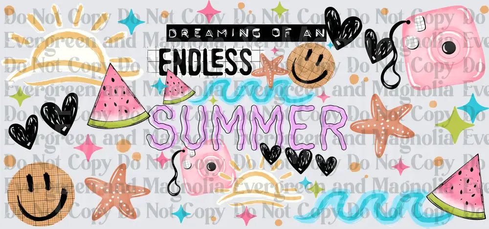 Dreaming Of An Endless Summer Watermelon Beach Doodle
