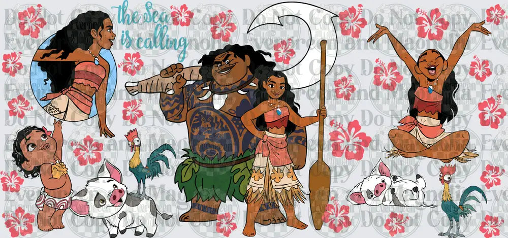 Polynesian Princess The Sea Is Calling Tropical Floral Sheet