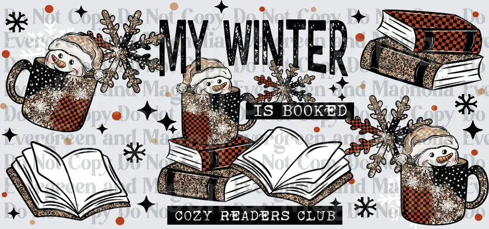 My Winter Is Booked Cozy Readers Club Snowman Mugs