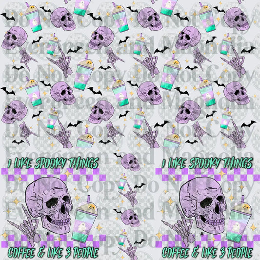 I Like Spooky Things Coffee & Like 3 People Pastel Skull