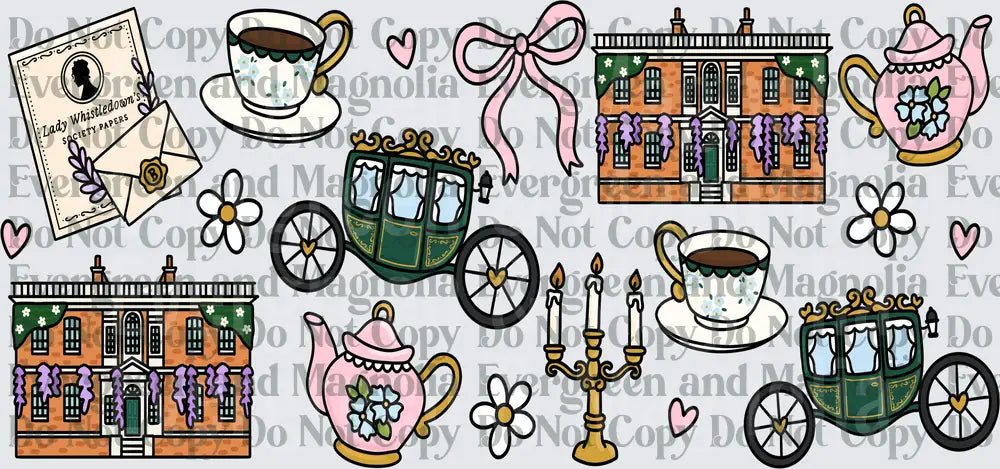 Regency Era Tea Party Society Papers Carriage Pattern