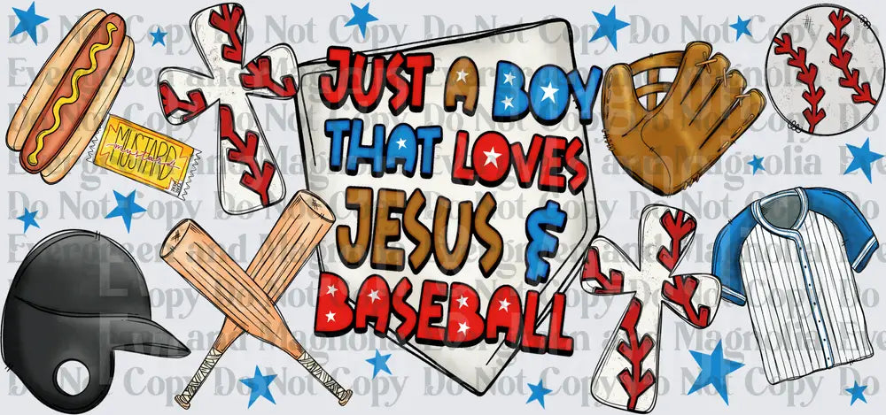 Just A Boy That Loves Jesus & Baseball Home Plate Design