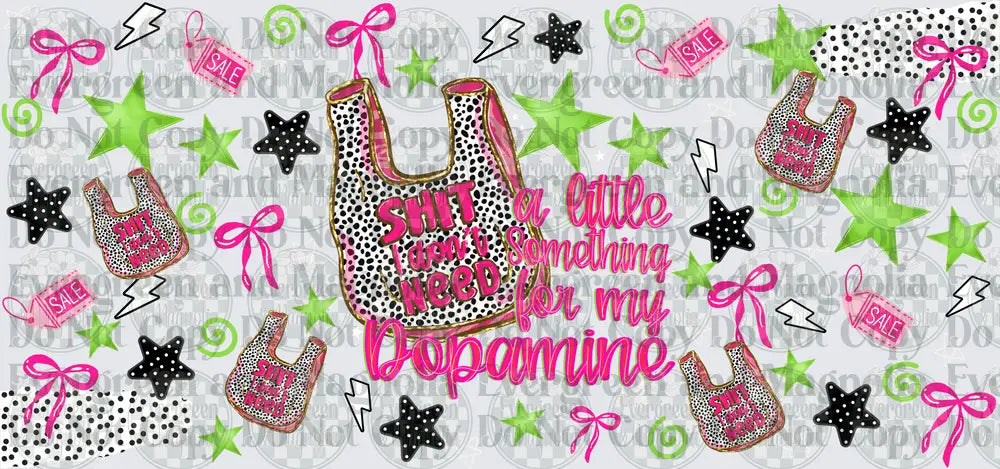 Shit I Don't Need Dopamine Shopping Bag Dalmatian Print