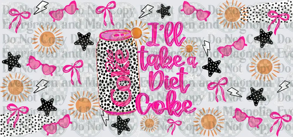 I'll Take A Diet Coke Dalmatian Print Can Wrap