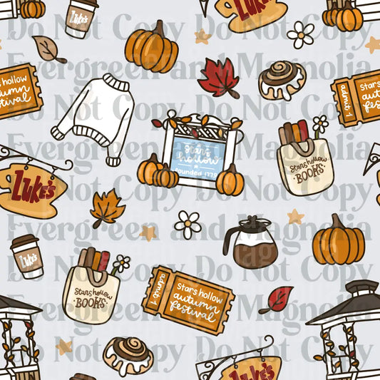 Stars Hollow Autumn Festival Gilmore Girls Fall Pattern