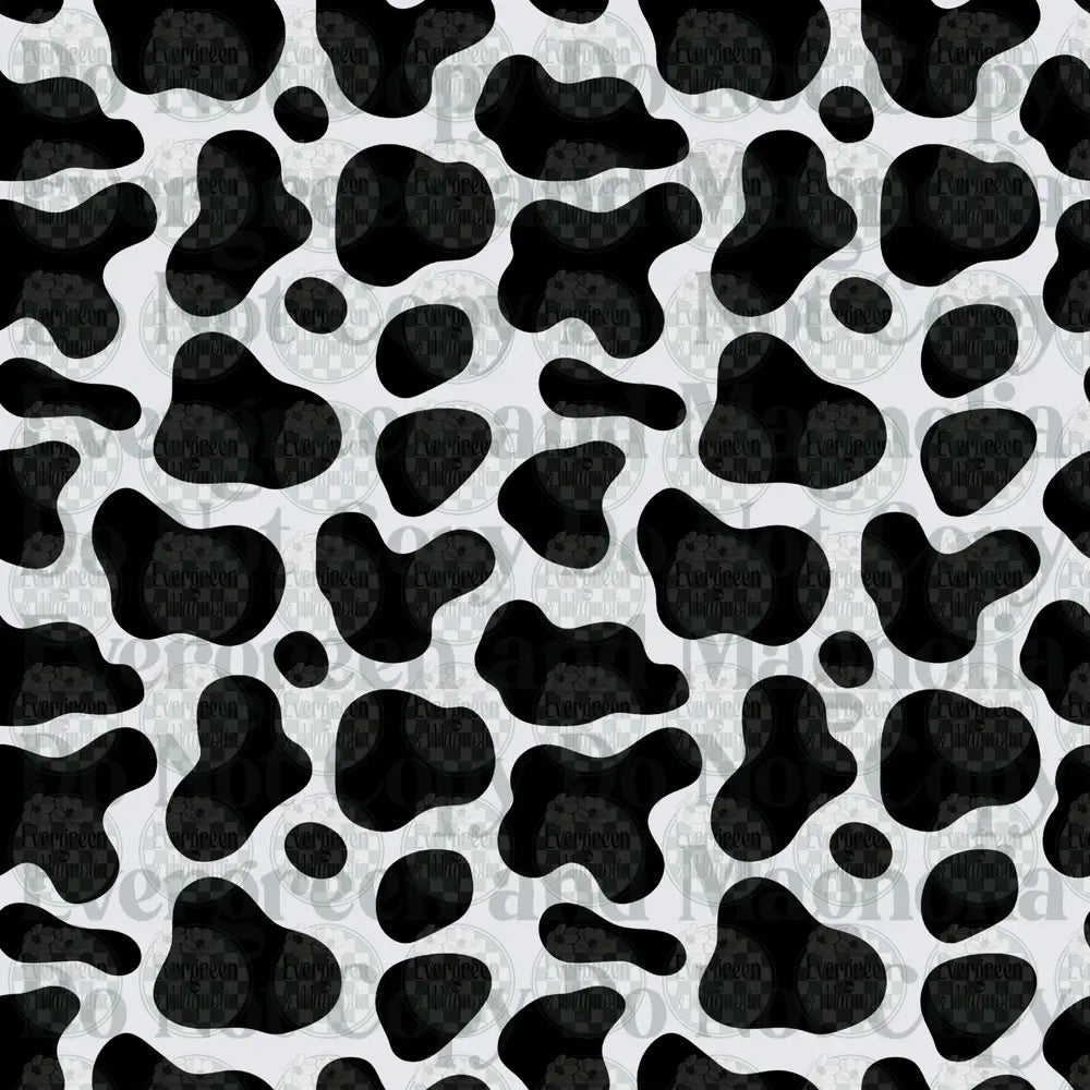 Black and White Cow Print Pattern