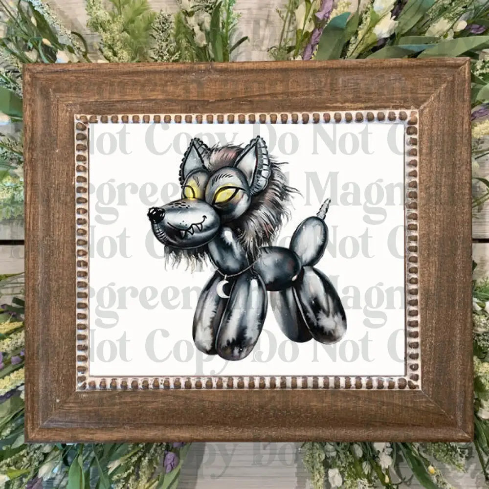 werewolf balloon dog (2) Decal