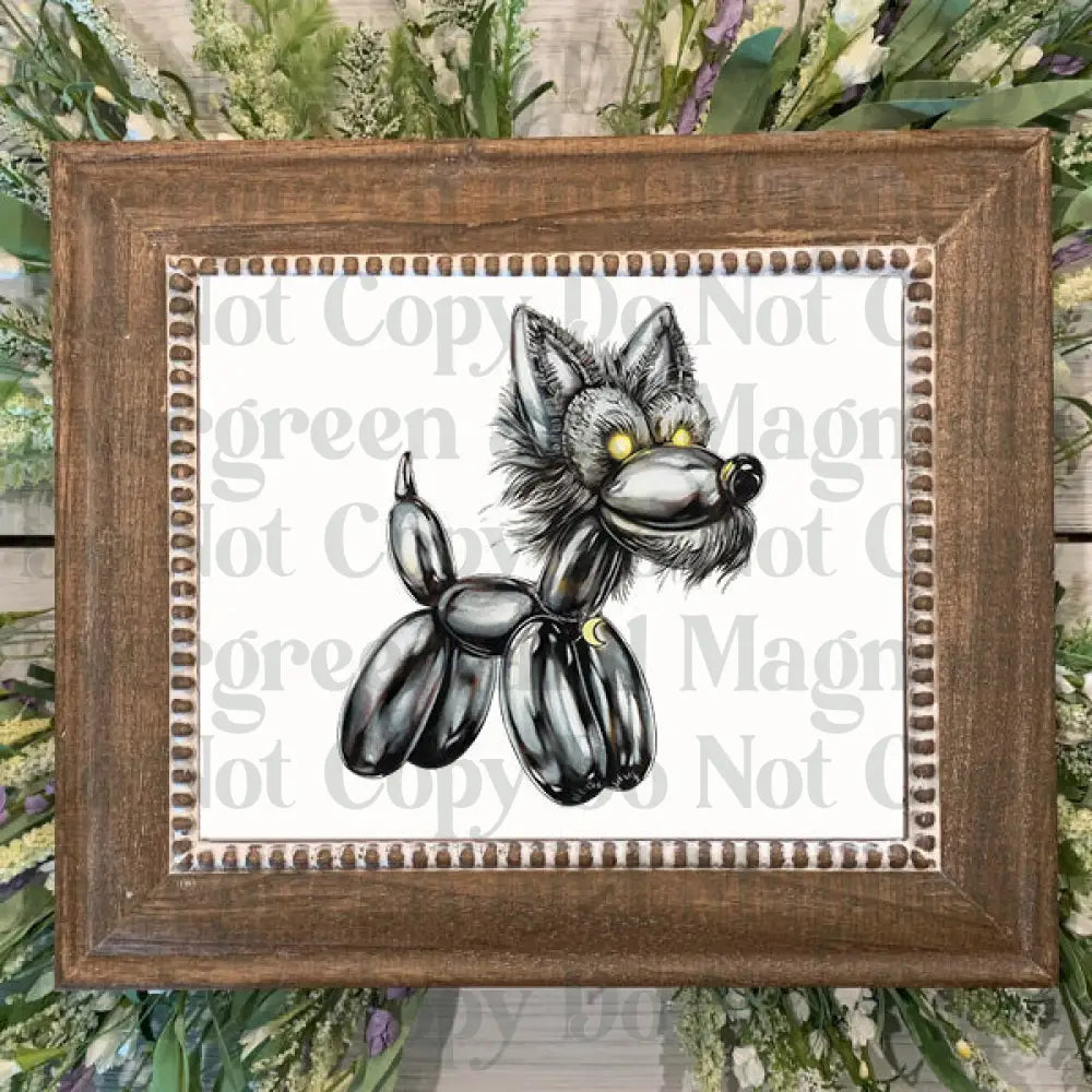 werewolf balloon dog (3) Decal
